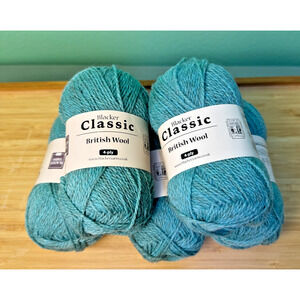 Blacker Yarns Classic Woolen Spun 4-ply Fingering British Wool Turquoise BFL